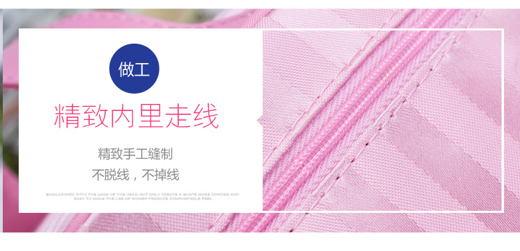Portable Foldable Jacquard Material Large Capacity Portable Women Ornament Cosmetic Bag Storage Wash Bag
