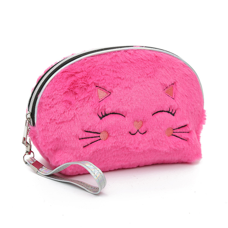 Shell Bag Wash Bag Storage Bag Plush Cosmetic Bag Carry Embroidery Handbags