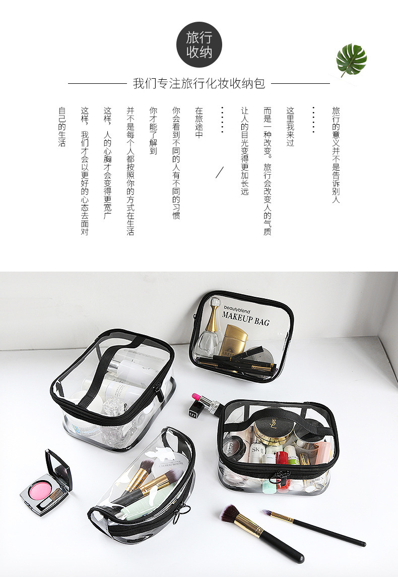 PVC waterproof cosmetic bag threedimensional transparent travel cosmetic toiletry bag colorful simple mouth red envelope