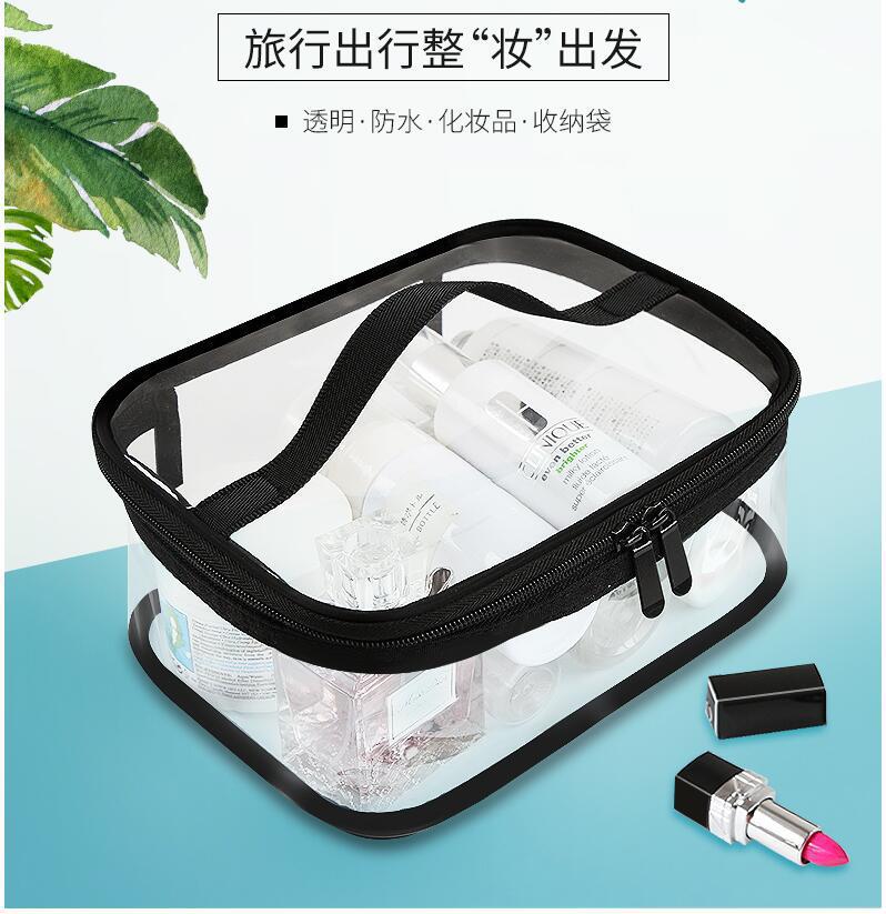 PVC waterproof cosmetic bag threedimensional transparent travel cosmetic toiletry bag colorful simple mouth red envelope