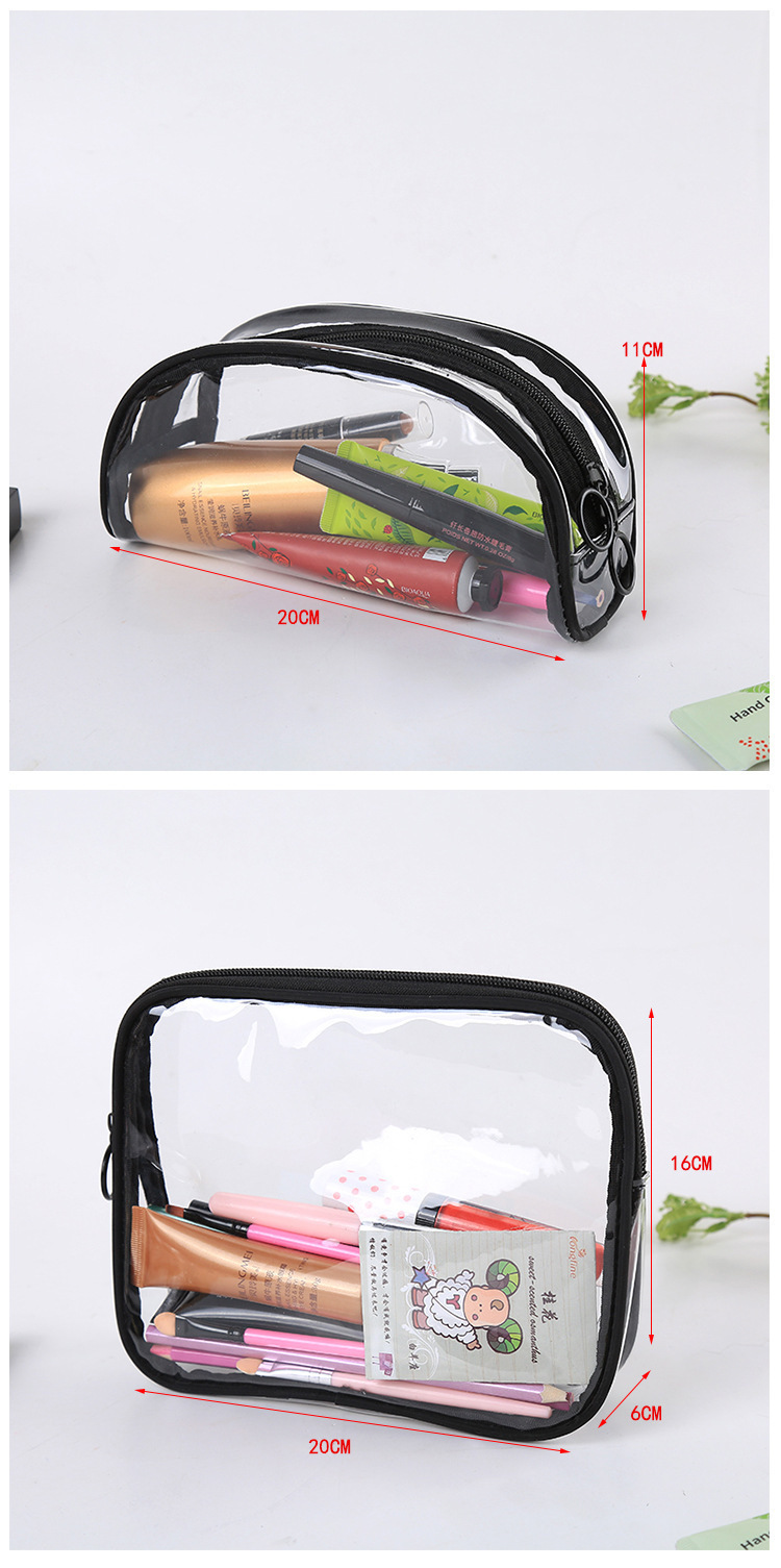 PVC waterproof cosmetic bag threedimensional transparent travel cosmetic toiletry bag colorful simple mouth red envelope