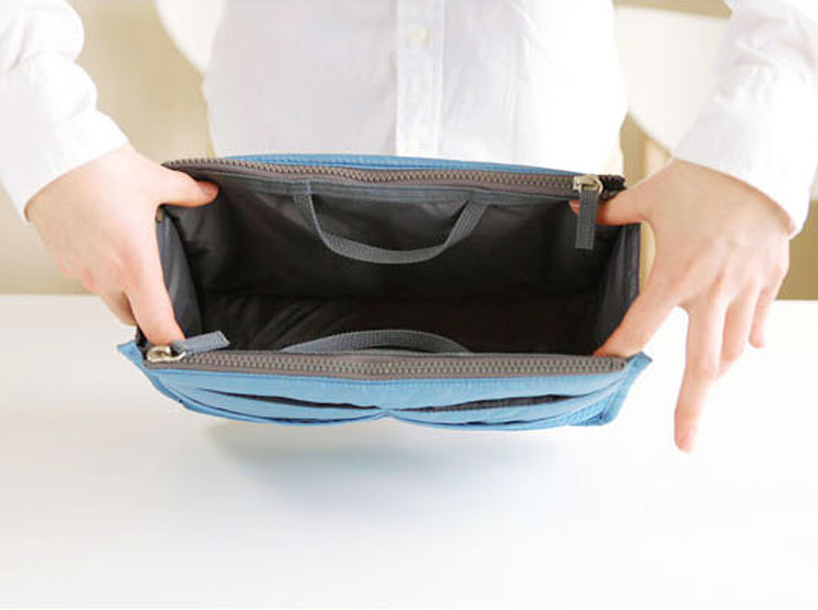 South Korean version with double zipper cosmetic bag desk storige bag South Korean version with double zipper cosmetic bag desk storige bag