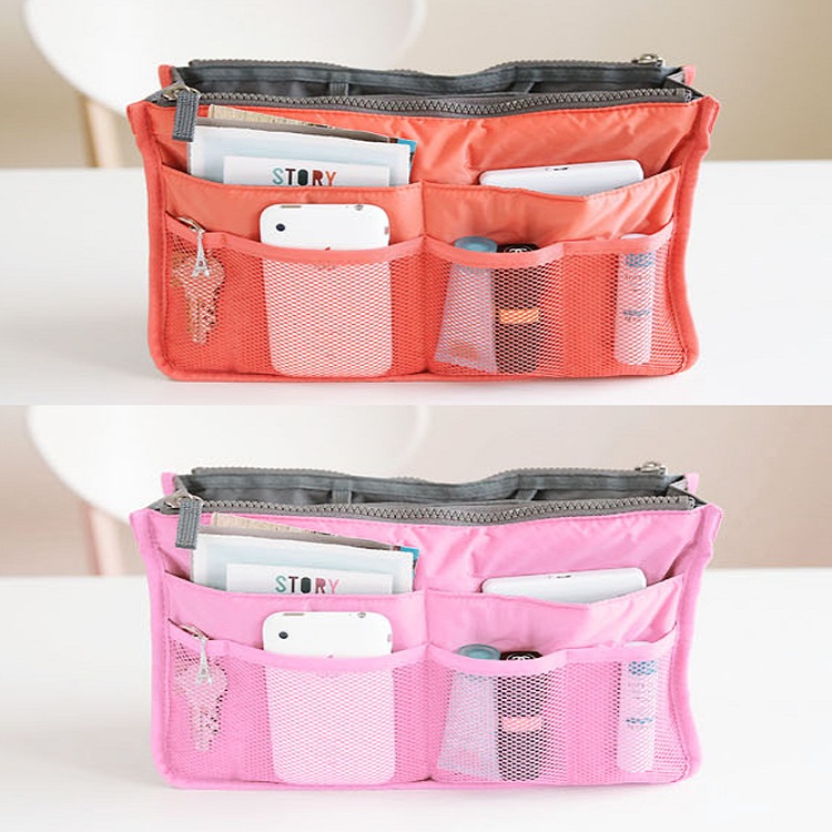 South Korean version with double zipper cosmetic bag desk storige bag South Korean version with double zipper cosmetic bag desk storige bag