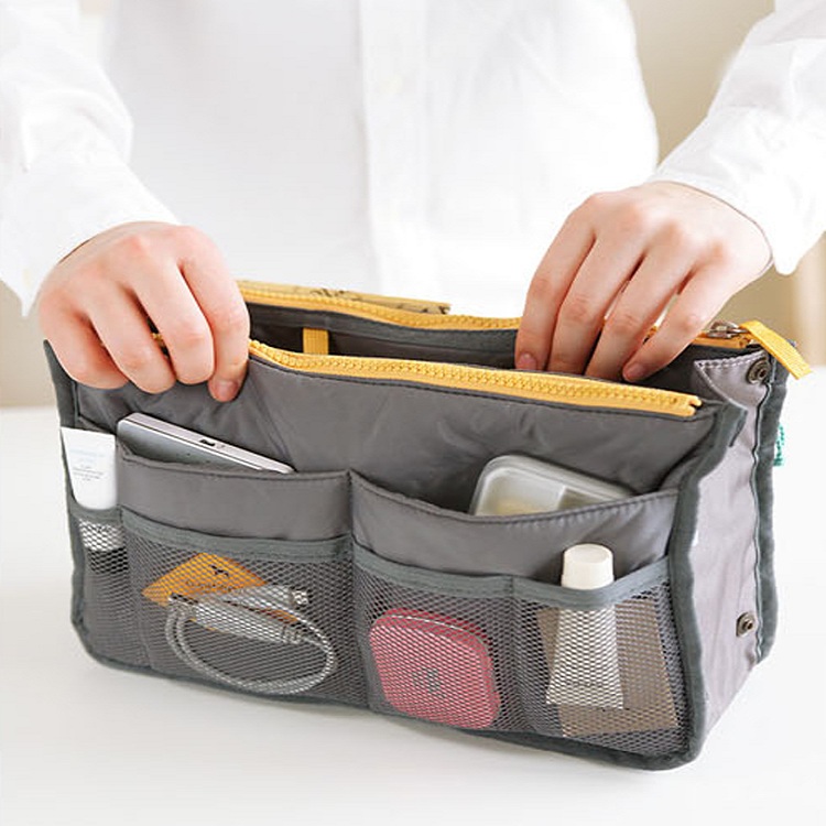 South Korean version with double zipper cosmetic bag desk storige bag South Korean version with double zipper cosmetic bag desk storige bag