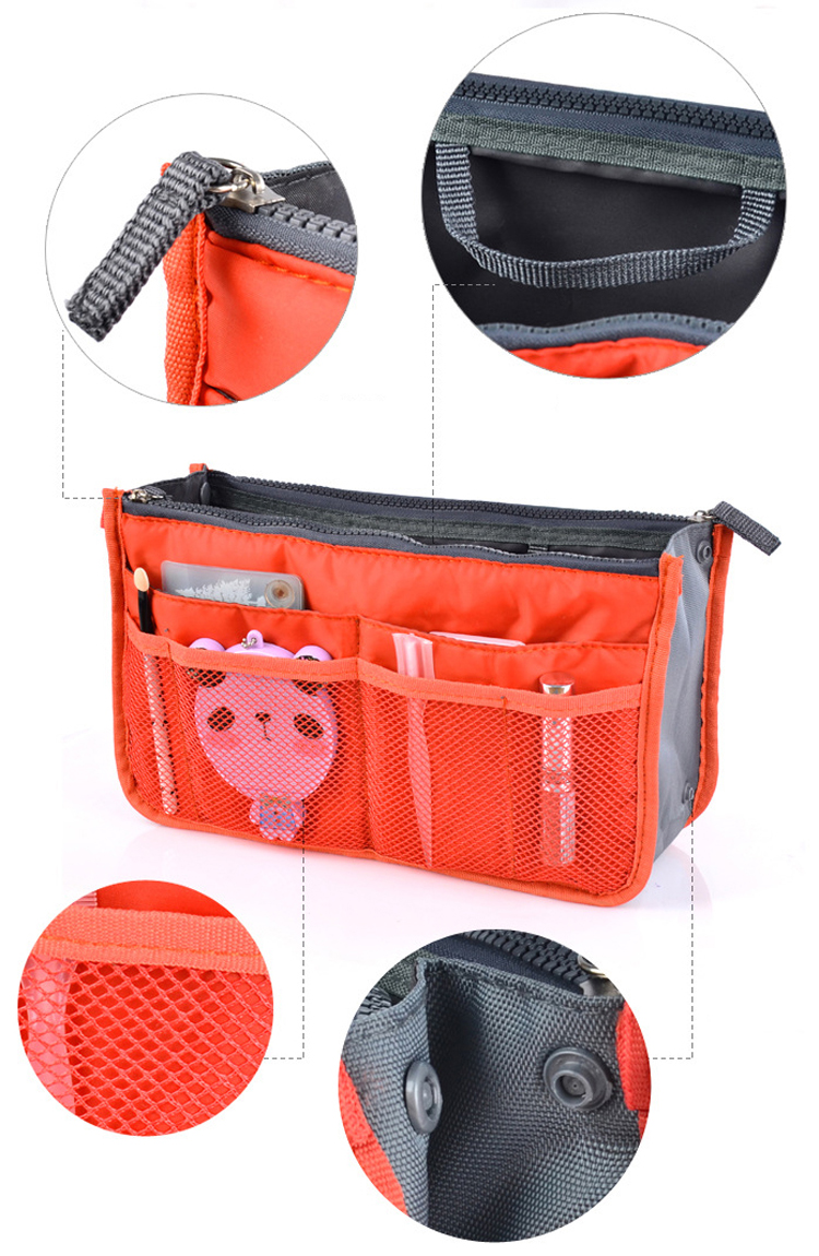 South Korean version with double zipper cosmetic bag desk storige bag South Korean version with double zipper cosmetic bag desk storige bag