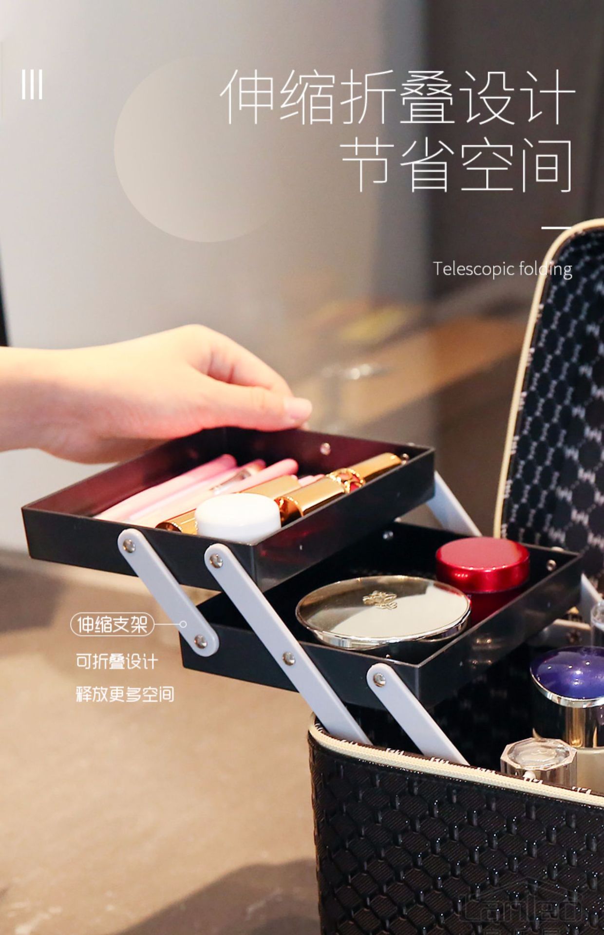 Large Capacity Korean Cosmetic Bag Multi-Functional Small Square Bag Portable Multi-Layer Cosmetics Storage Box Simple Box Large Capacity Korean Cosmetic Bag Multi-Functional Small Square Bag Portable Multi-Layer Cosmetics Storage Box Simple Box