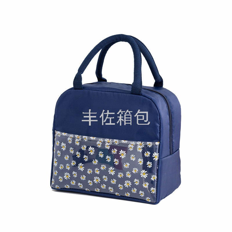 New Style Small Chrysanthemum Lunch Thermal Bag Lunch Box Bag Insulated Bag Ice Preservation Lunch Bag Bento Bag