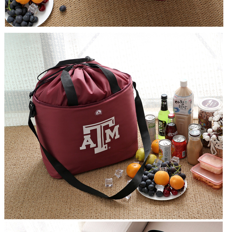 Large capacity refrigeration insulation picnic bag portable lunch bag shawl picnic bag hot ice bag wholesale trade Large capacity refrigeration insulation picnic bag portable lunch bag shawl picnic bag hot ice bag wholesale trade