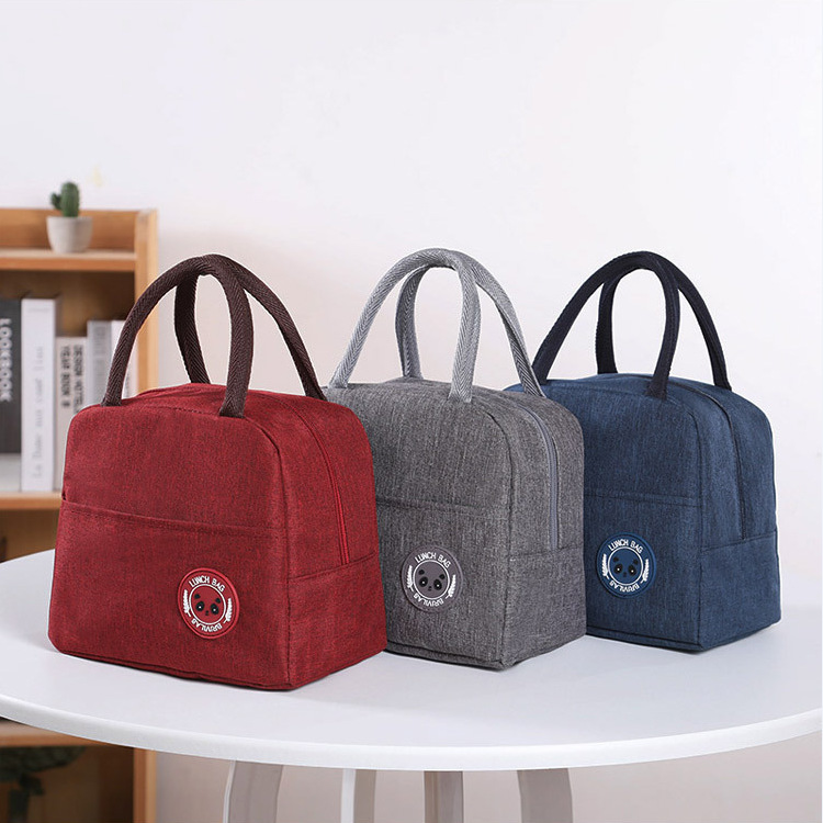 Student lunch bag insulation package cold preservation picnic bag bento bag with rice package lunch box bag customized
