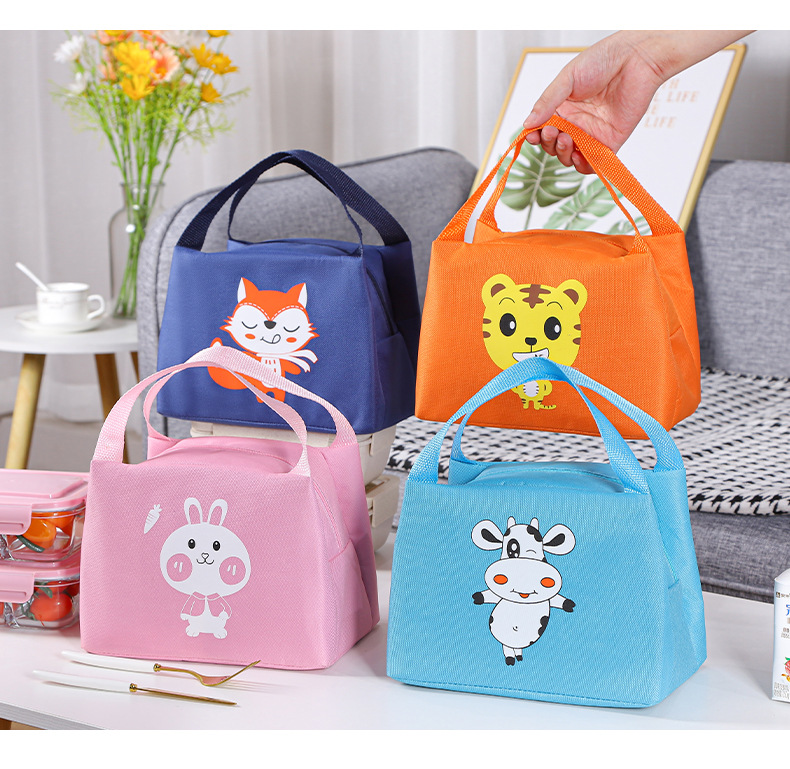 Lunch Bag Hand Carry Heat Preservation Bag Office Worker Aluminum Foil Thickening Lunch Bag Female Student Lunch Bag Refrigerated Lunch Box Bag