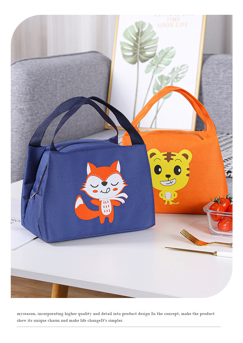 Lunch Bag Hand Carry Heat Preservation Bag Office Worker Aluminum Foil Thickening Lunch Bag Female Student Lunch Bag Refrigerated Lunch Box Bag