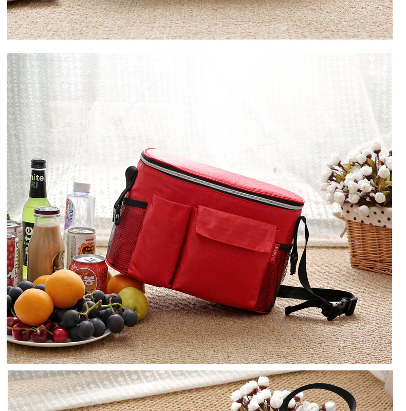 Hot 8L Oxford cloth picnic bag shawl multifunctional thermos bag outdoor aluminum ice bag trade Lunch Bag