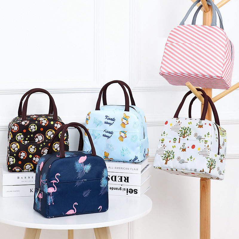 Oxford Cloth Insulated Lunch Bag Lunch Box Bag Portable Large Capacity Student Meal Lunch Bag Lunch Box Bag Factory Direct Sales