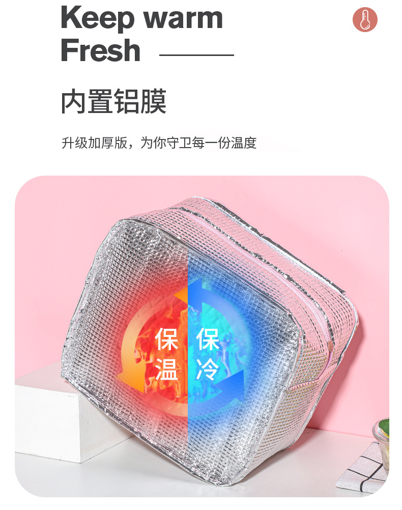 In Stock Wholesale Cute Pet Lunch Bag Portable Insulated Lunch Box Bag Cartoon Student with Rice Lunch Bag Ice Pack Customizable
