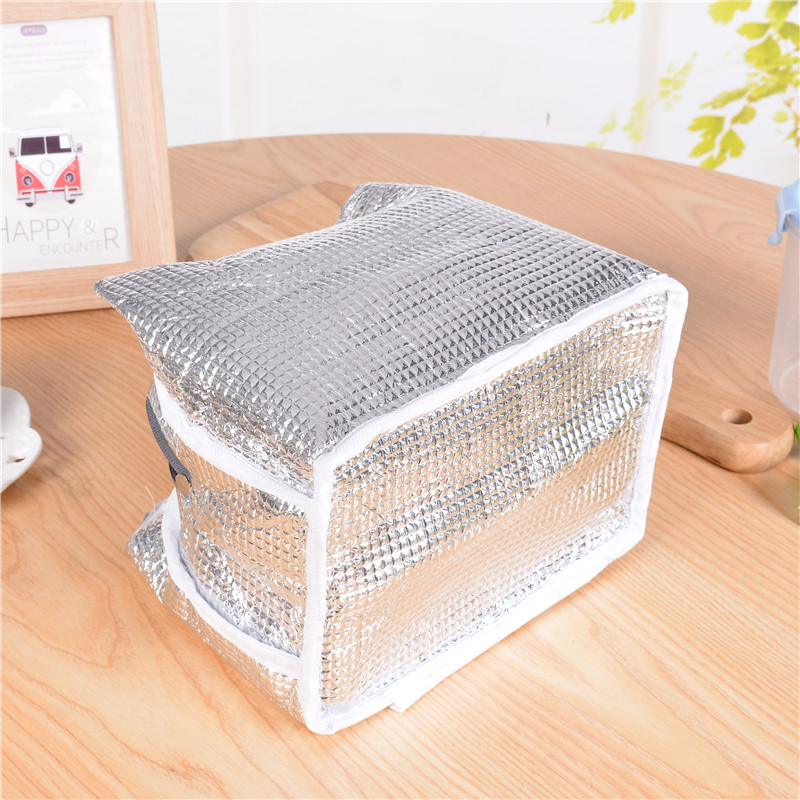 Factory Direct Sales Plaid Zipper Insulated Bag Portable Lunch Bag Waterproof Insulated Lunch Box Bag Ice Pack Hand Carry Heat Preservation Bag