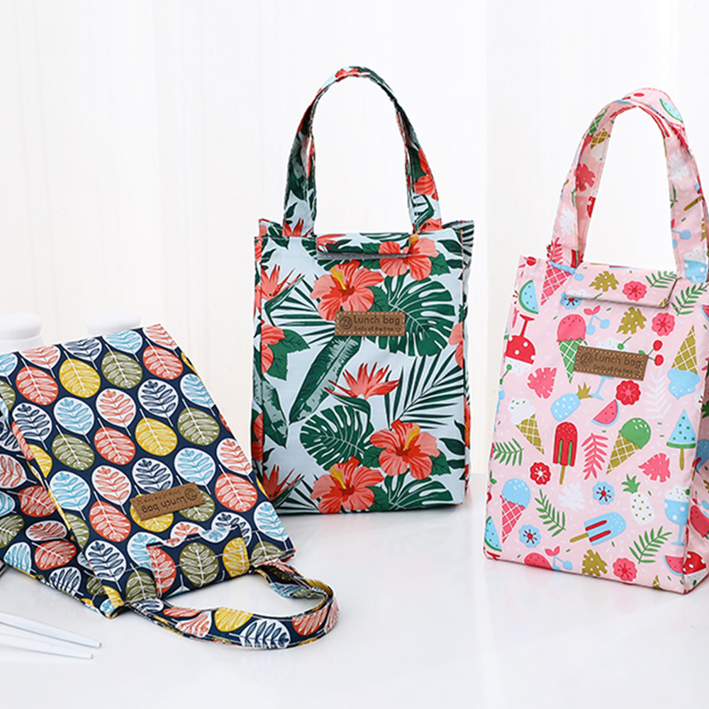 Lunch Box Bag Aluminum Foil Thickening Hand Carry Lunch Bag Lunch Bag Lunch Box Canvas Insulation Take to Work Meal Handbag