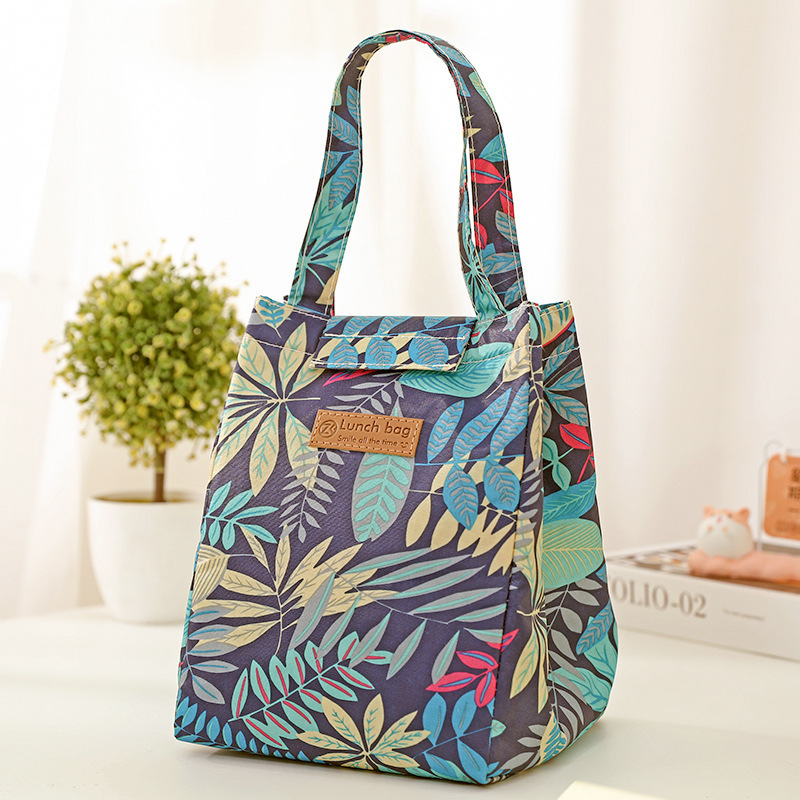 Lunch Box Bag Aluminum Foil Thickening Hand Carry Lunch Bag Lunch Bag Lunch Box Canvas Insulation Take to Work Meal Handbag