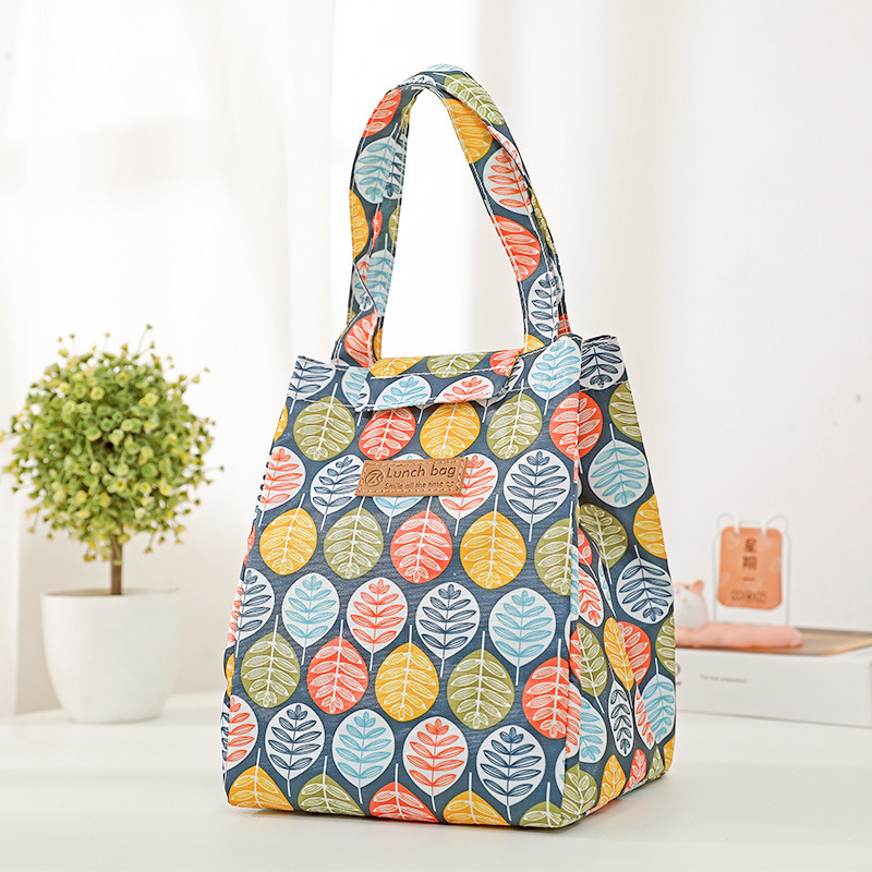 Lunch Box Bag Aluminum Foil Thickening Hand Carry Lunch Bag Lunch Bag Lunch Box Canvas Insulation Take to Work Meal Handbag