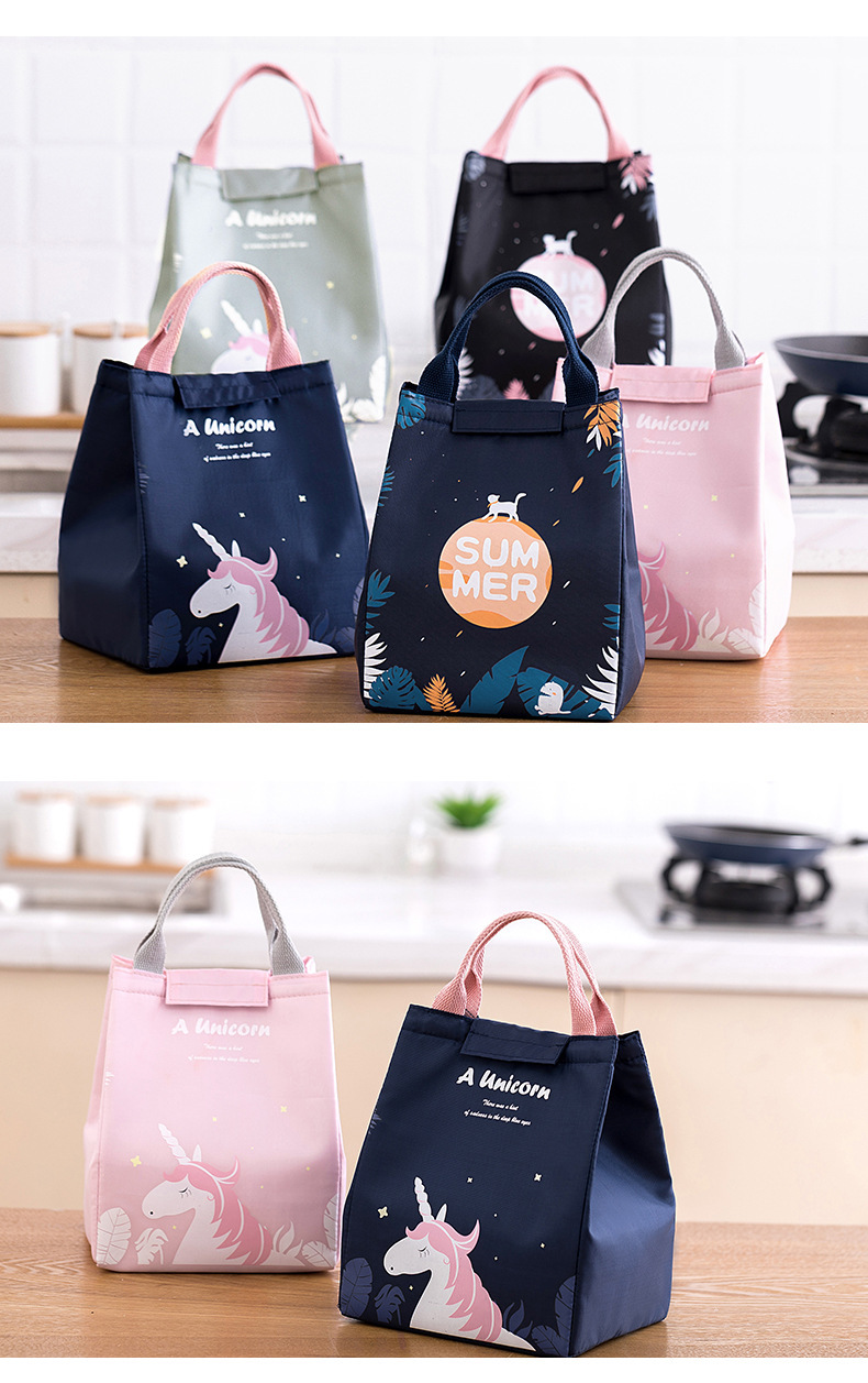 Portable Office Worker Lunch Bag Large Capacity Thermal-Insulation Thickened Lunch Bag Thickening Thermal Insulation Portable Lunch Box Insulated Bag
