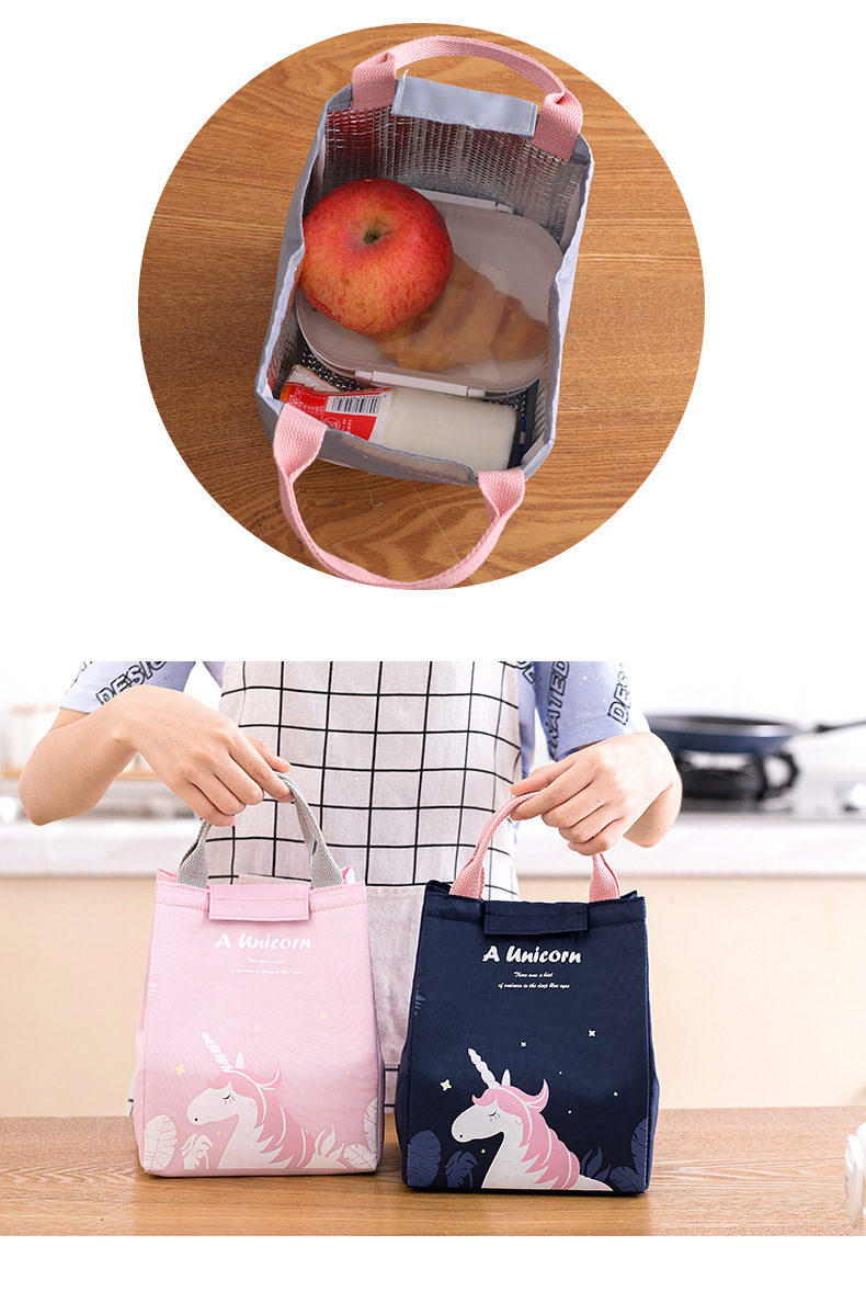 Portable Office Worker Lunch Bag Large Capacity Thermal-Insulation Thickened Lunch Bag Thickening Thermal Insulation Portable Lunch Box Insulated Bag