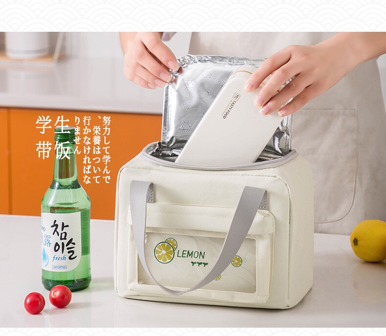Cross-Border Japanese-Style Lunch Bag Oxford Cloth Aluminum Foil Insulated Lunch Bag Outdoor Portable Picnic Bag Ice Pack
