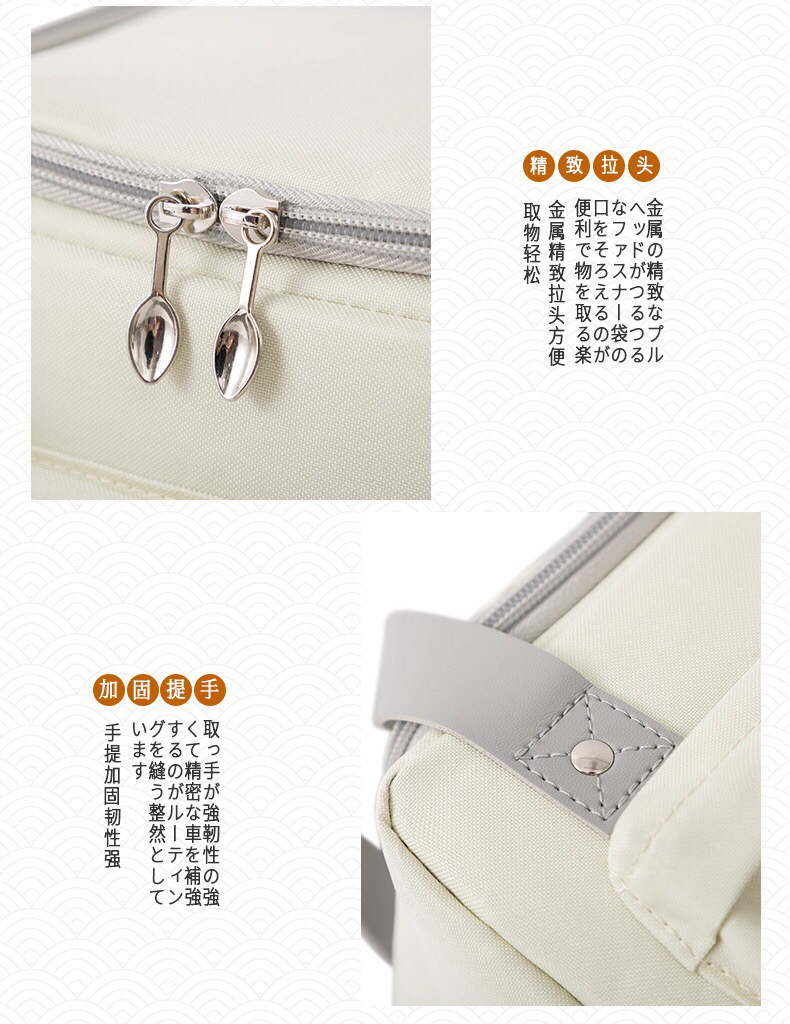 Cross-Border Japanese-Style Lunch Bag Oxford Cloth Aluminum Foil Insulated Lunch Bag Outdoor Portable Picnic Bag Ice Pack