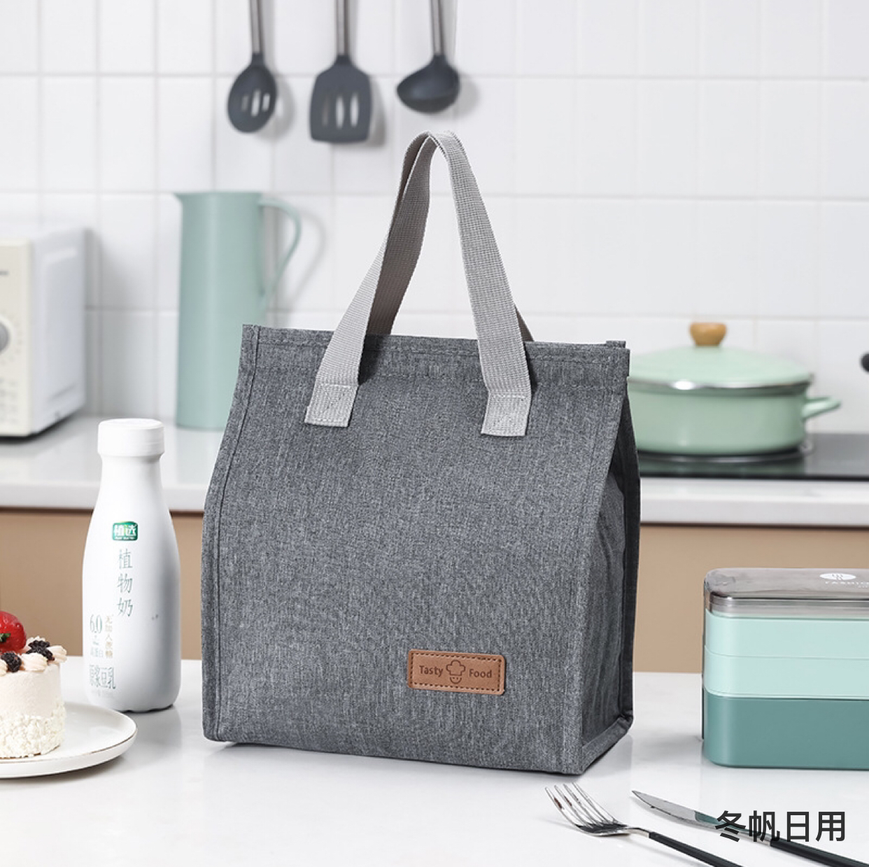 Amazon New Bento Insulated Bag Hand-Carrying Oxford Cloth Bento Bag Student Lunch Bag Portable Picnic Ice Pack