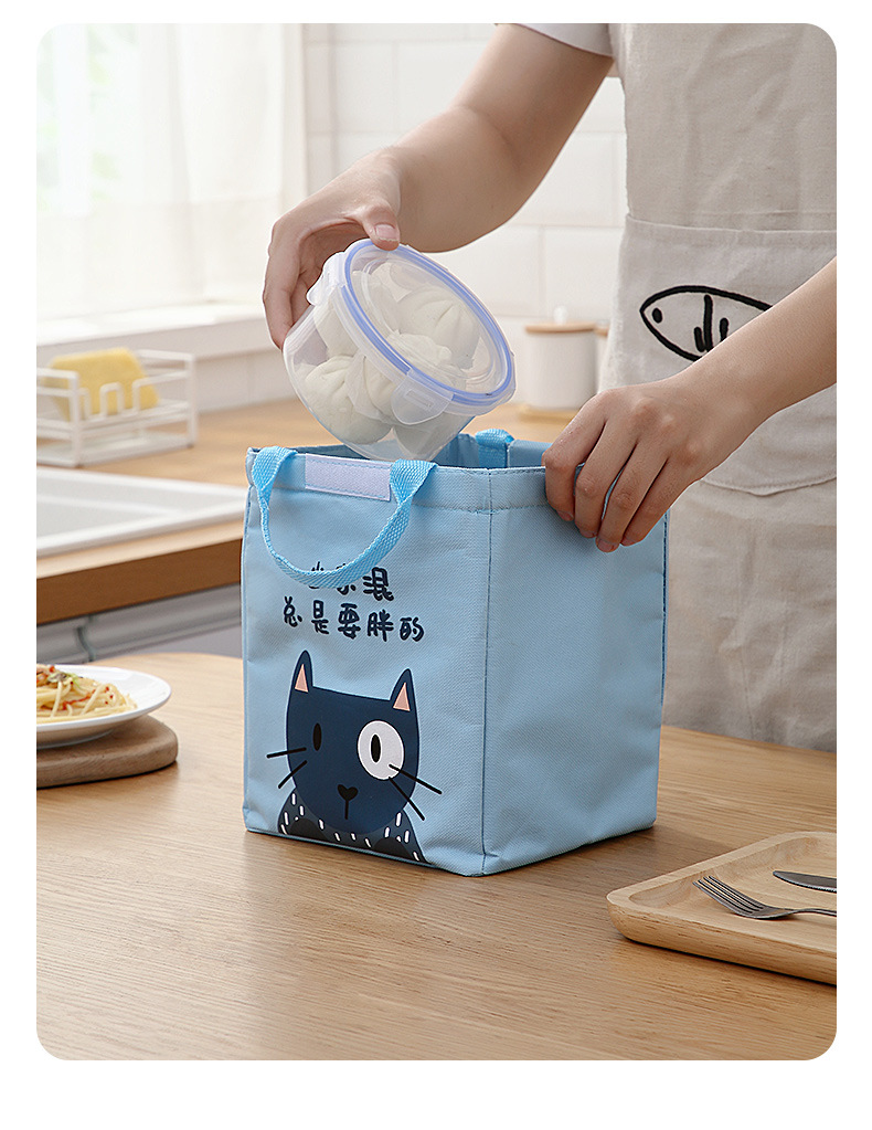 Collection Original Cartoon Oxford Cloth Lunch Bag Portable Student Lunch Box Bag Insulated Bag Waterproof Belt Lunch Bag Office Worker Collection Original Cartoon Oxford Cloth Lunch Bag Portable Student Lunch Box Bag Insulated Bag Waterproof Belt Lunch Bag Office Worker