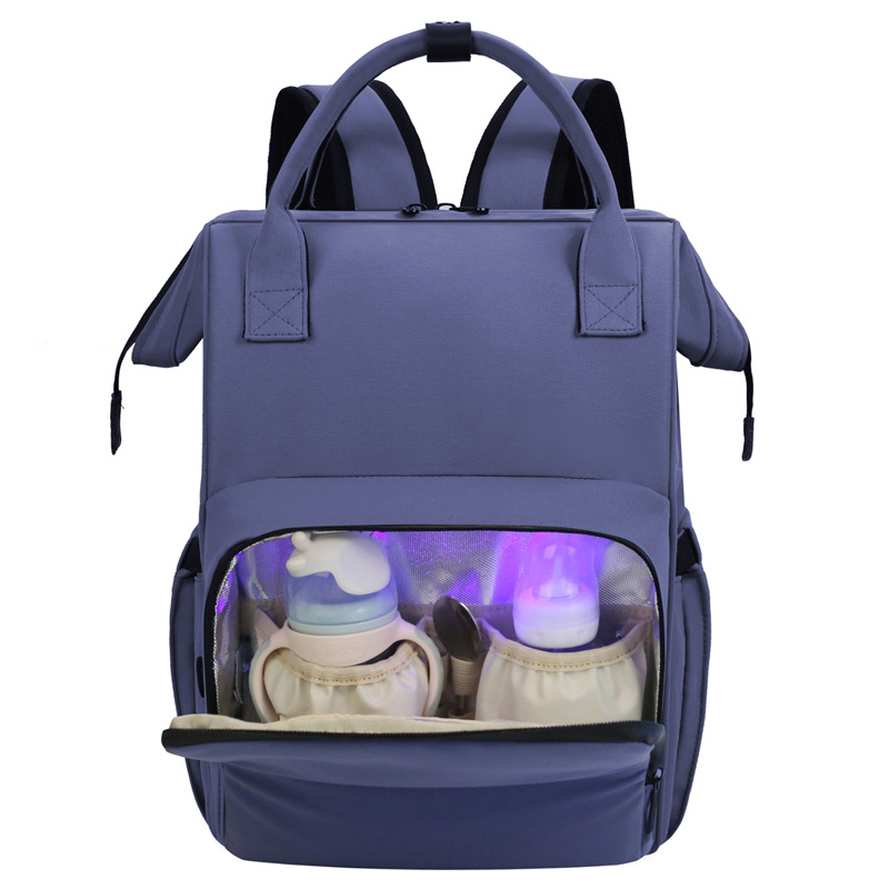 2021 New Large Capacity Backpack Baby Diaper Bag Simple Fashion Milk Insulated Bag Active Oxygen Disinfection Back Milk Mummy Bag
