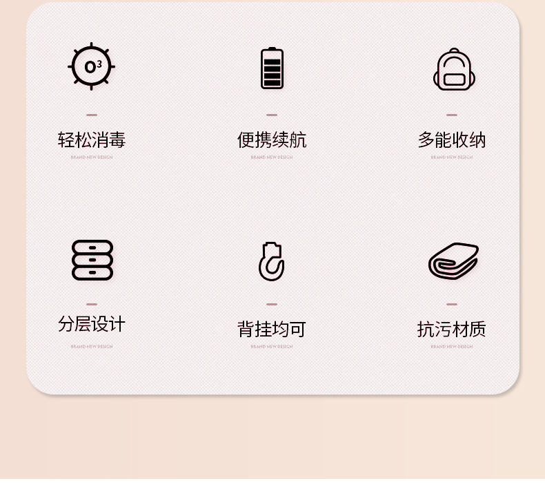 2021 New Large Capacity Backpack Baby Diaper Bag Simple Fashion Milk Insulated Bag Active Oxygen Disinfection Back Milk Mummy Bag