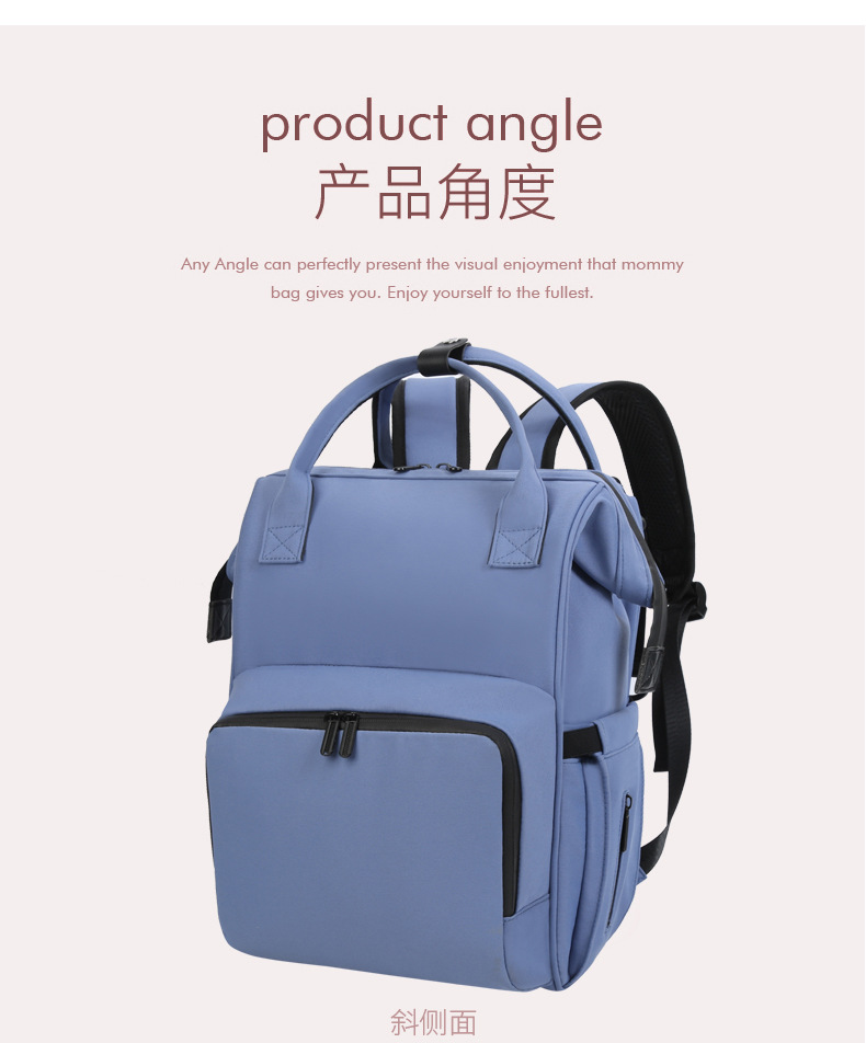 2021 New Large Capacity Backpack Baby Diaper Bag Simple Fashion Milk Insulated Bag Active Oxygen Disinfection Back Milk Mummy Bag