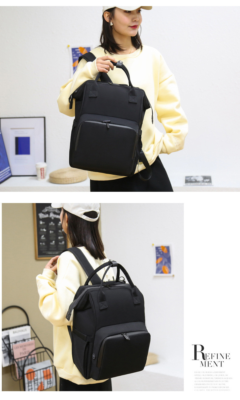 2021 New Large Capacity Backpack Baby Diaper Bag Simple Fashion Milk Insulated Bag Active Oxygen Disinfection Back Milk Mummy Bag