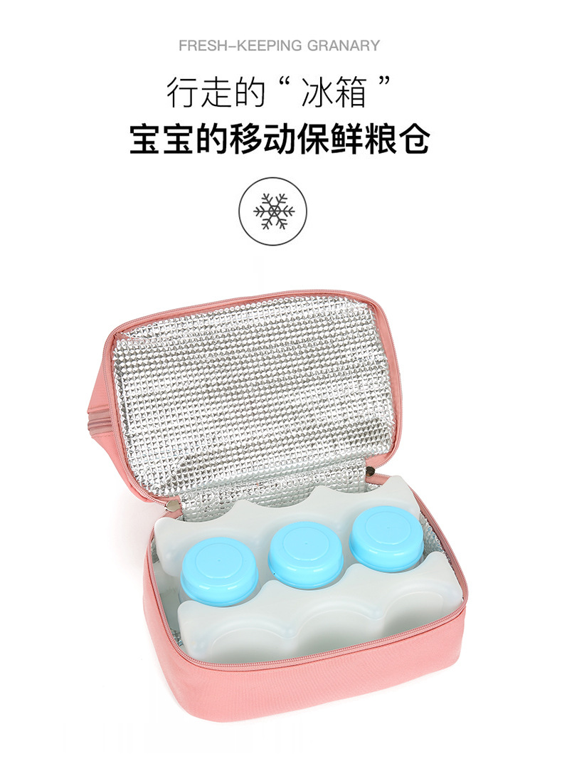 Large Capacity Milk Insulated Bag Blue Ice Breast Milk Frozen to Keep Fresh Breast Milk Storage Bag Multi-Function Portable Mummy Bag