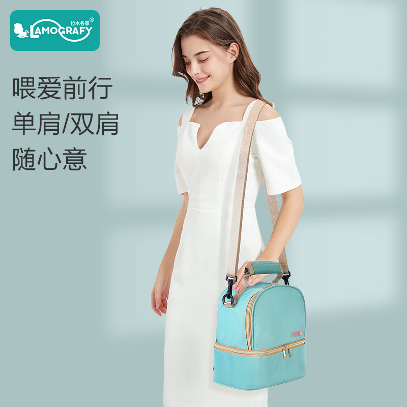 Milk Insulated Bag Thermal Bag Breast Milk Storage Bag Lunch Bag Double Layer Breast Milk Preservation Bag Milk Bottle Insulation Mummy Bag Wholesale Customization