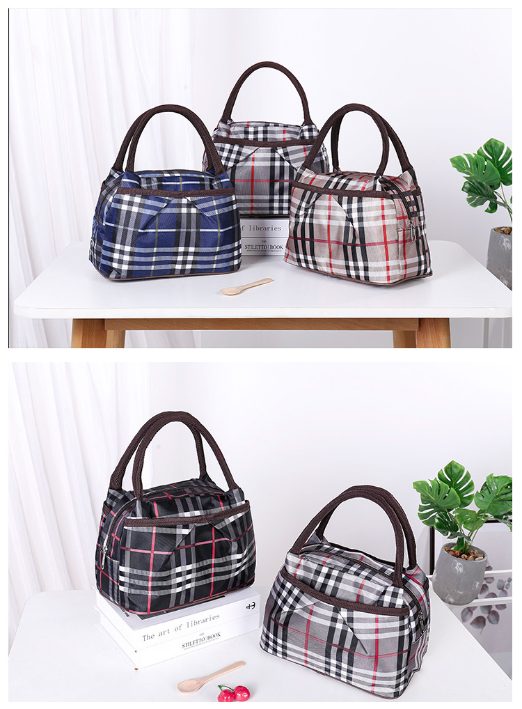 Fashion Thickened Women's Waterproof Bento Insulated Bag Oxford Three-Layer Portable Storage Bag Student Meal Lunch Bag Fashion Thickened Women's Waterproof Bento Insulated Bag Oxford Three-Layer Portable Storage Bag Student Meal Lunch Bag