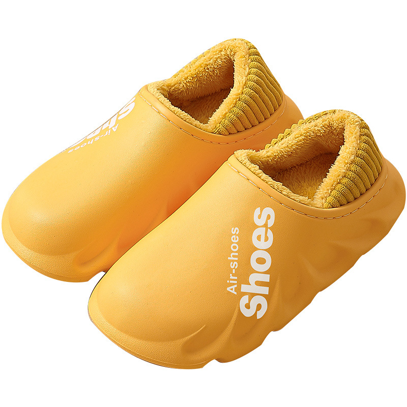 Autumn and Winter Cotton Slippers Large Size Household Eva Non-Slip Water-Proof Bag Heel Insulated Cotton-Padded Shoes Winter Bridled Outer Wear Winter