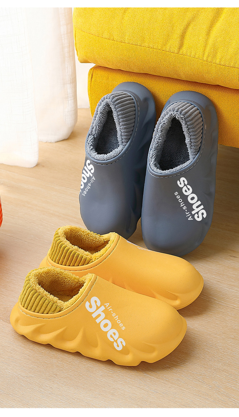 Autumn and Winter Cotton Slippers Large Size Household Eva Non-Slip Water-Proof Bag Heel Insulated Cotton-Padded Shoes Winter Bridled Outer Wear Winter