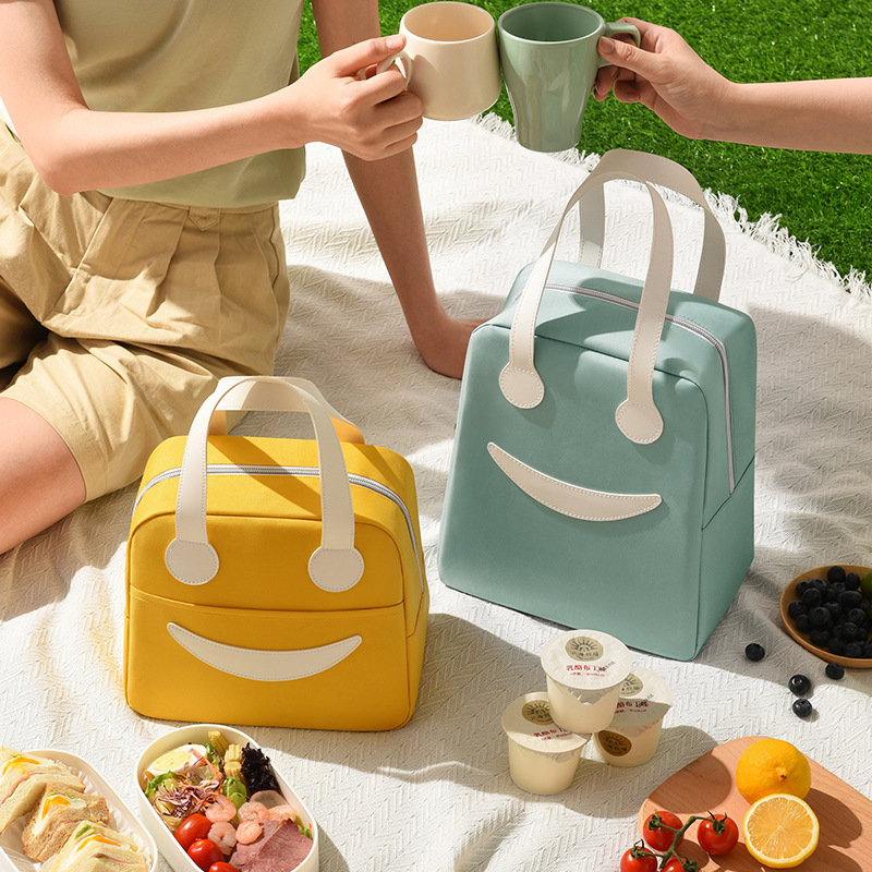 Beilian Portable Lunch Box Bag Thick Aluminum Foil Insulated Lunch Box Bag Student Cute Lunch Bag Oxford Cloth Lunch Bag
