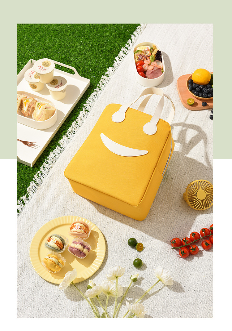 Beilian Portable Lunch Box Bag Thick Aluminum Foil Insulated Lunch Box Bag Student Cute Lunch Bag Oxford Cloth Lunch Bag