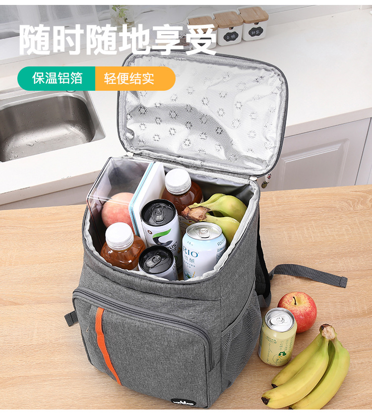 Exclusive for Cross-Border Picnic Backpack Shoulder Insulated Bag Outdoor Ice Pack Thickening Thermal Insulation Backpack Leak-Proof Picnic Bag