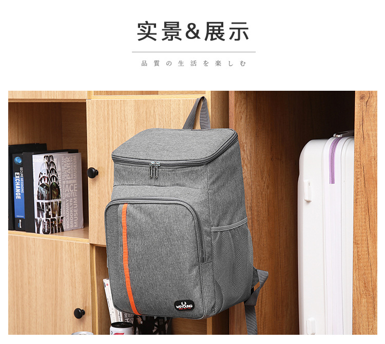 Exclusive for Cross-Border Picnic Backpack Shoulder Insulated Bag Outdoor Ice Pack Thickening Thermal Insulation Backpack Leak-Proof Picnic Bag