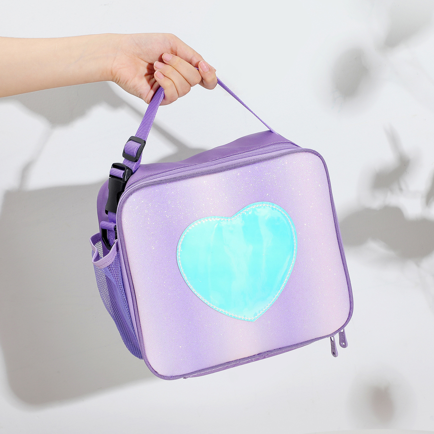 New GREAT Laser Lunch Bag Rainbow Color Insulated Lunch Bag Picnic Ice Pack Girly Simplicity One Shoulder Bag