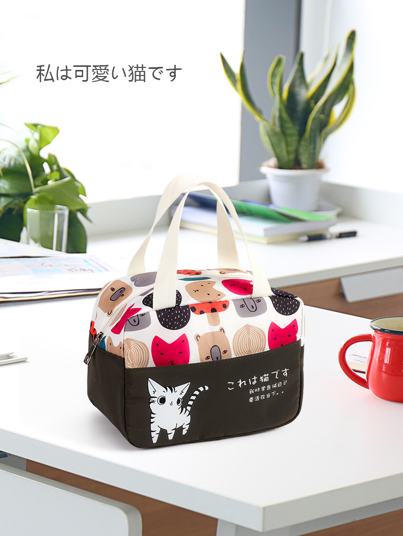 Amazon Foreign Trade Thermal Insulated Lunch Bag Portable Outdoor Picnic Lunch Bag Thick Aluminum Foil Ice Pack Lunch Box Bag Customization
