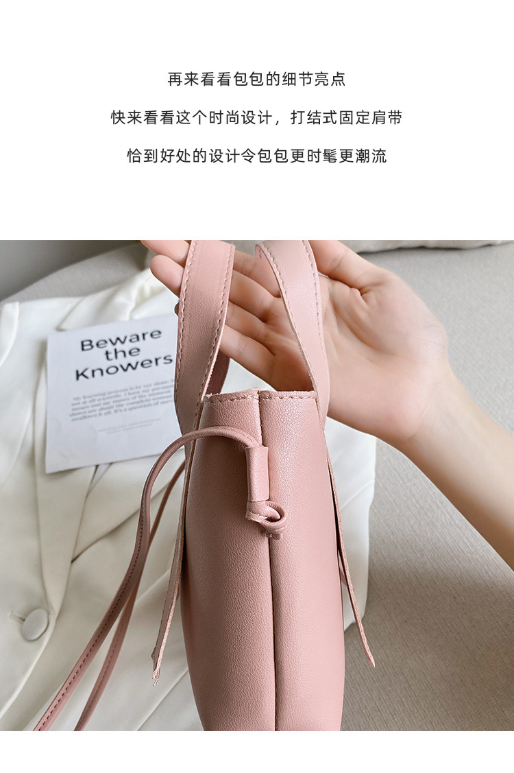 Handbags 2020 Summer Autumn New Style Korean Style Rivet Solid Color Portable Pu Bucket Bag Shoulder Crossbody Small Bag Handbags 2020 Summer Autumn New Style Korean Style Rivet Solid Color Portable Pu Bucket Bag Shoulder Crossbody Small Bag