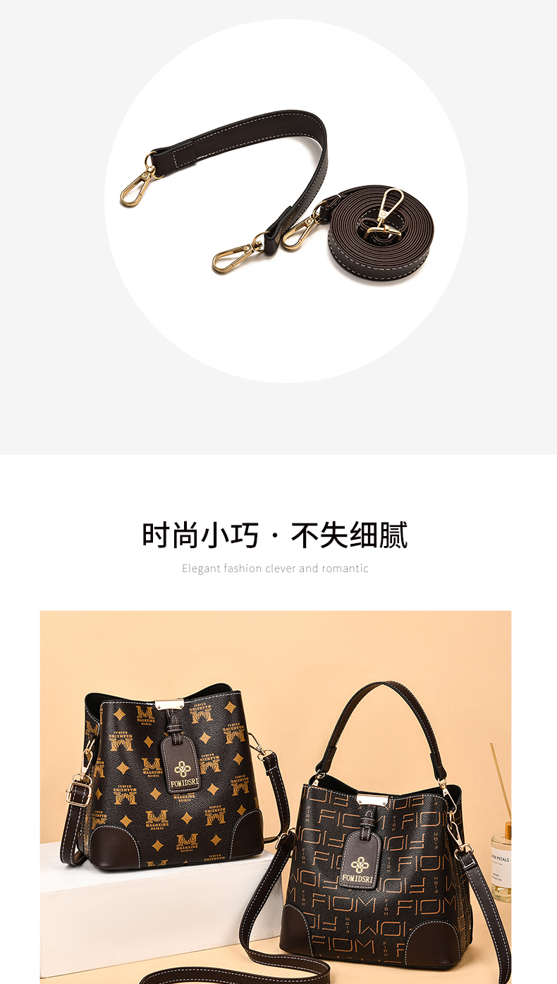 Live bucket bag female 2021 autumn fashion leopard handbag large capacity Korean version One Shoulder Messenger Bag tide
