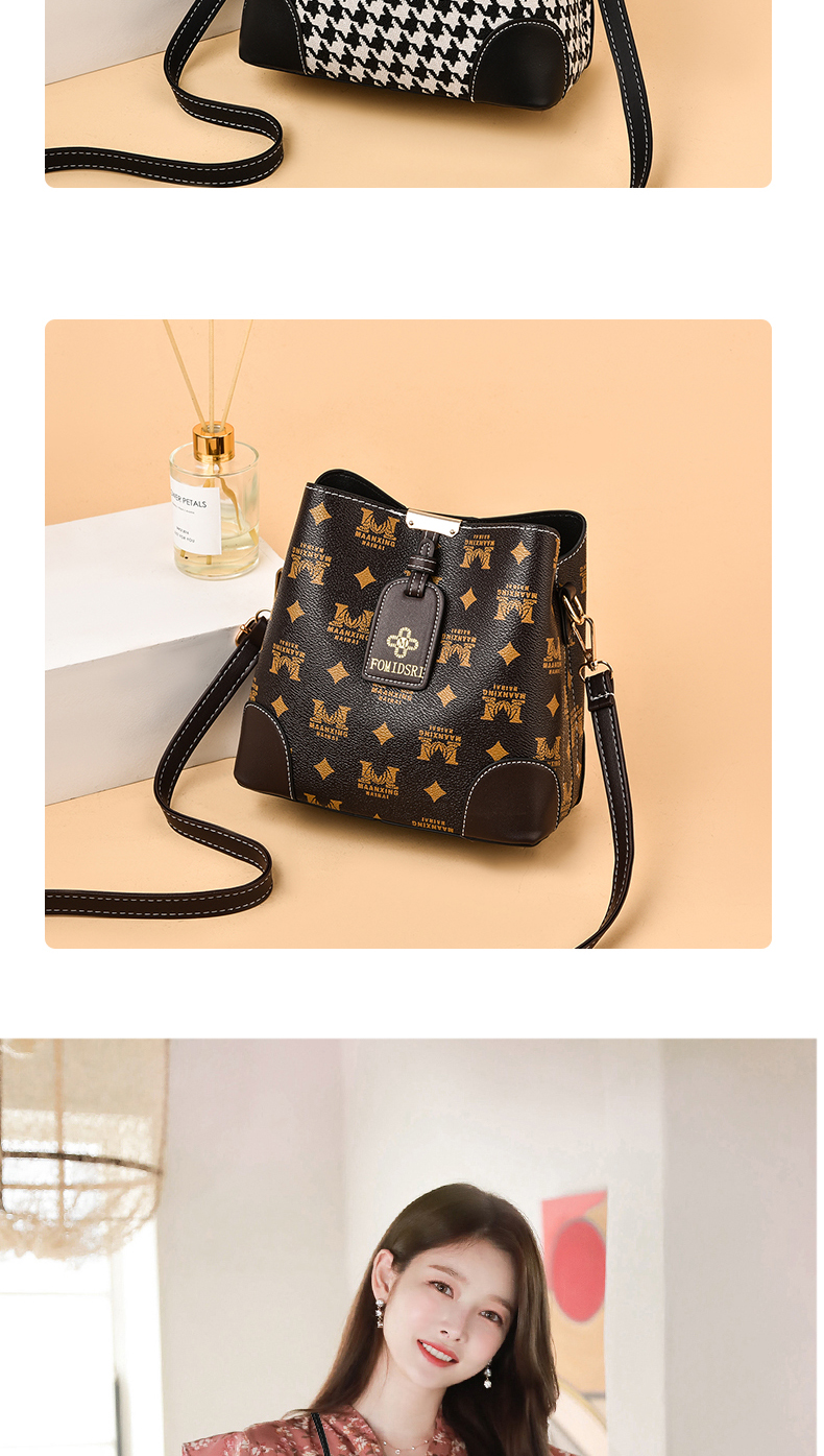 Live bucket bag female 2021 autumn fashion leopard handbag large capacity Korean version One Shoulder Messenger Bag tide