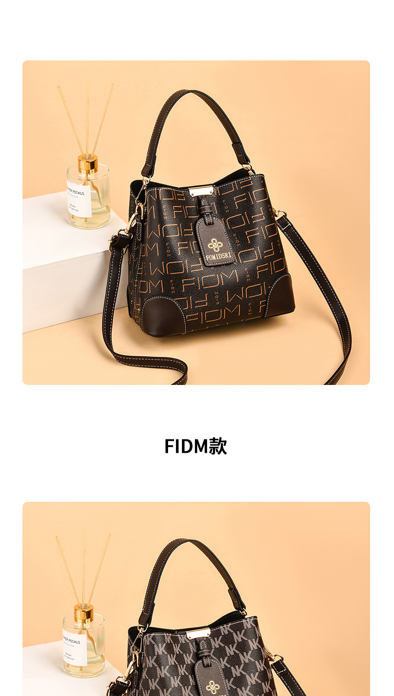 Live bucket bag female 2021 autumn fashion leopard handbag large capacity Korean version One Shoulder Messenger Bag tide