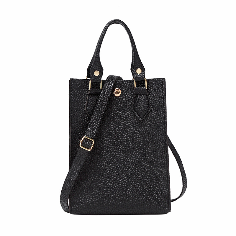 Women&#039;s Bag 2021 New Lychee Pattern Portable Crossbody Small Bucket Bag Leisure Phone Bag One Piece Dropshipping Foreign Trade Small Bag