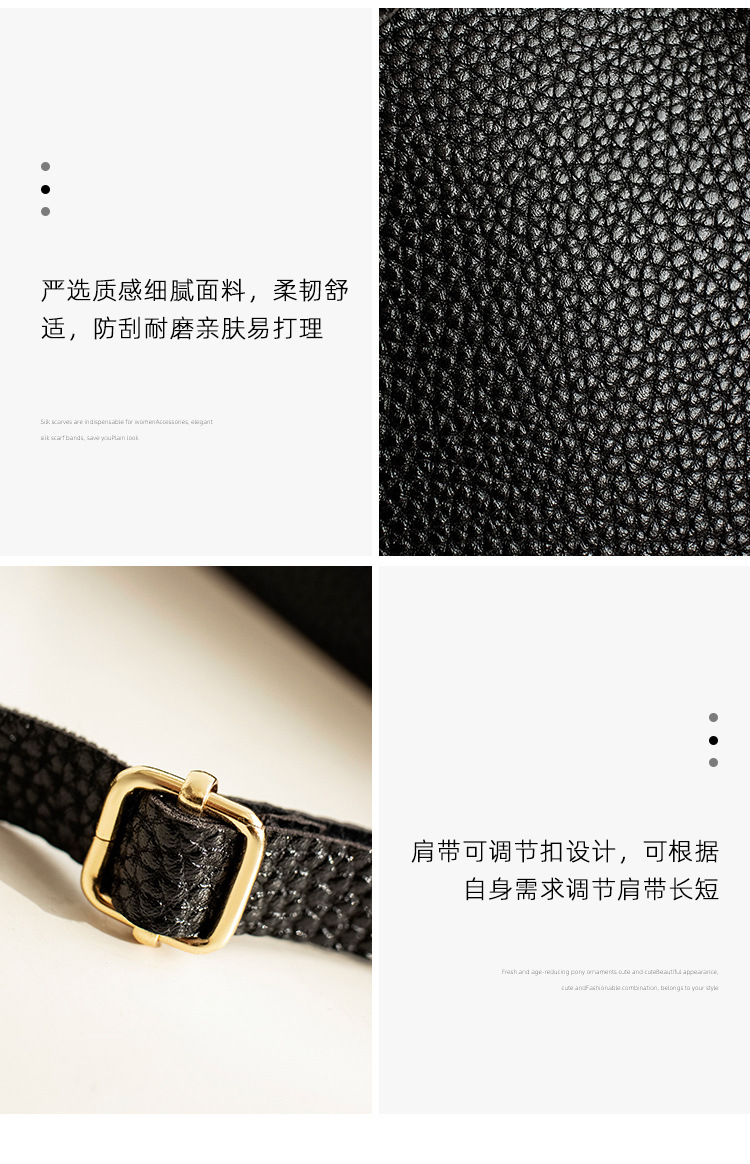 Women's Bag 2021 New Lychee Pattern Portable Crossbody Small Bucket Bag Leisure Phone Bag One Piece Dropshipping Foreign Trade Small Bag