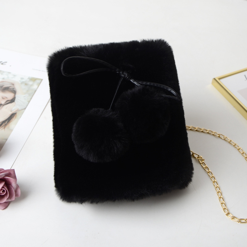 Express plush bucket bag ladies new one - shoulder tote bag in imitation fur Korean version bucket bag in autumn/winter new Express plush bucket bag ladies new one - shoulder tote bag in imitation fur Korean version bucket bag in autumn/winter new